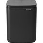 Brabantia BO Cubo de basura 7 litros Mineral Infinite Grey
