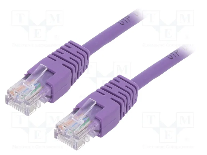 Gembird Cable de red Cat5e U/UTP 0,5m Púrpura RJ45-RJ45