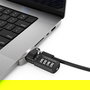 Compulocks MBPR16LDG02CL - Adaptador de bloqueo con cable de combinación para MacBook Pro 16" M1, M2, M3 y M4, antirrobo, Negro/Plata