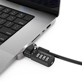 Compulocks MBPR16LDG02CL Cable Antirrobo con Cerradura de Combinación para Pantalla, Negro y Plata