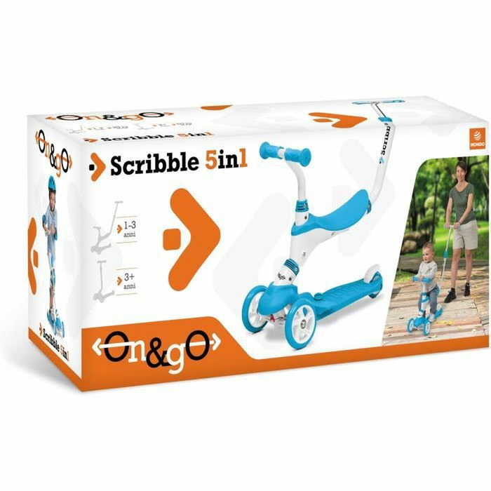 Mondo On and Go Scribble Scooter 5 en 1 - Azul
