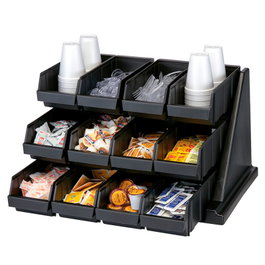 CAMBRO Soporte con 12 recipientes VERSA Negro