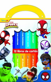 Disney Jr. Marvel: Spidey y su superequipo - Mi primera biblioteca - 12 libros de cartón, PI KIDS