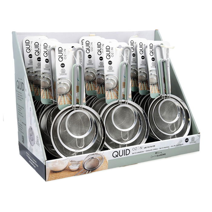 Set 3 Coladores Ozon Quid 8 cm, 12 cm, 16 cm