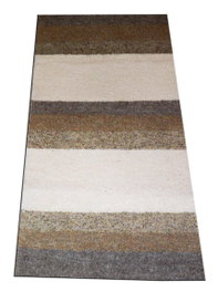 Alfombra artesana pelo normal 70% algodón 120x160 Crudo marrón