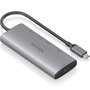 AISENS USB-C Dock 6 en 1 con HDMI 4K, USB-A y USB-C 10G, Gris