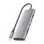AISENS USB-C Dock 6 en 1 con HDMI 4K, USB-A y USB-C 10G, Gris