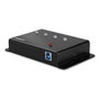 LINDY Hub USB 3.2 Gen 1 (5 Gbit/s) con 4 Puertos Tipo-A, Modelo 43374, Interfaz Host USB-B, Carcasa de Metal, Negro