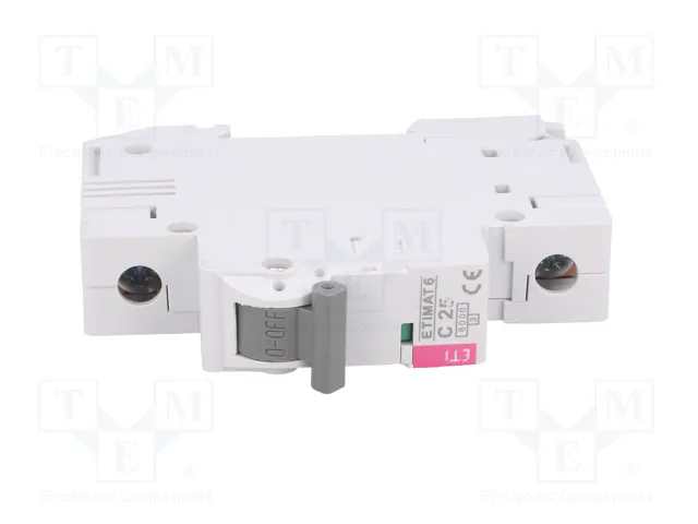 ETI POLAM ETIMAT 6 Interruptor magnetotérmico 1P 25A 6kA ETI POLAM ETIMAT 6 Interruptor magnetotérmico 1P 25A 6kA