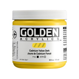 Golden Heavy Body Colores Acrílicos Amarillo Cadmio Oscuro 473 ml