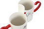 DKD Home Decor Mug Scandi Rojo Blanco 8 x 9.5 x 24 cm Set de 2