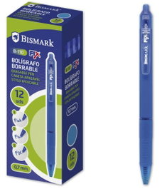 POESSA Bismark Bolígrafo Retráctil Azul Borrable 0,7mm C/12