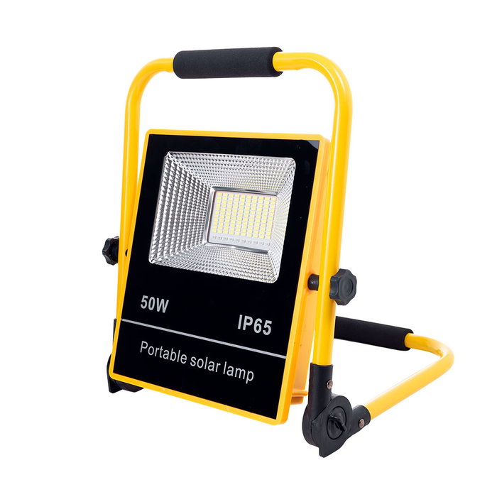 Proyector LED Solar 50W 6500K con Panel y Control Remoto