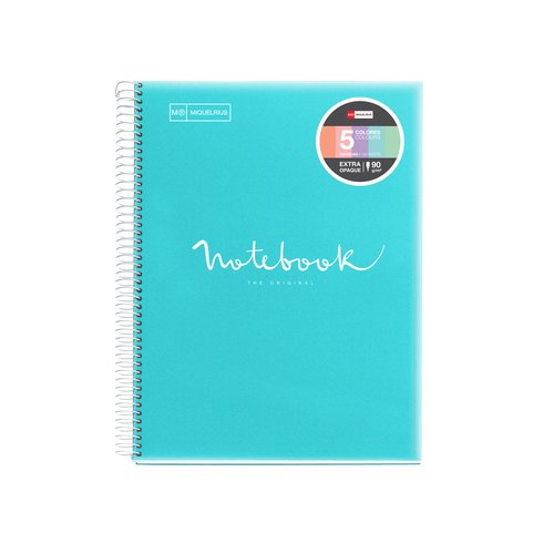 Bloc Miquelrius Emotions Notebook 5 Micro.Tapa Pp A4 120H 90G Horizontal Azul Cielo (Set de 5)