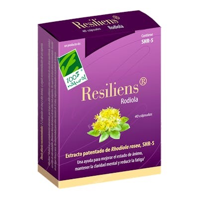 CIEN POR CIEN NATURAL Resiliens Rodiola 40 Cápsulas - Contribuye al Mantenimiento del Sistema Nervioso CIEN POR CIEN NATURAL Resiliens Rodiola 40 Cápsulas - Contribuye al Mantenimiento del Sistema Nervioso
