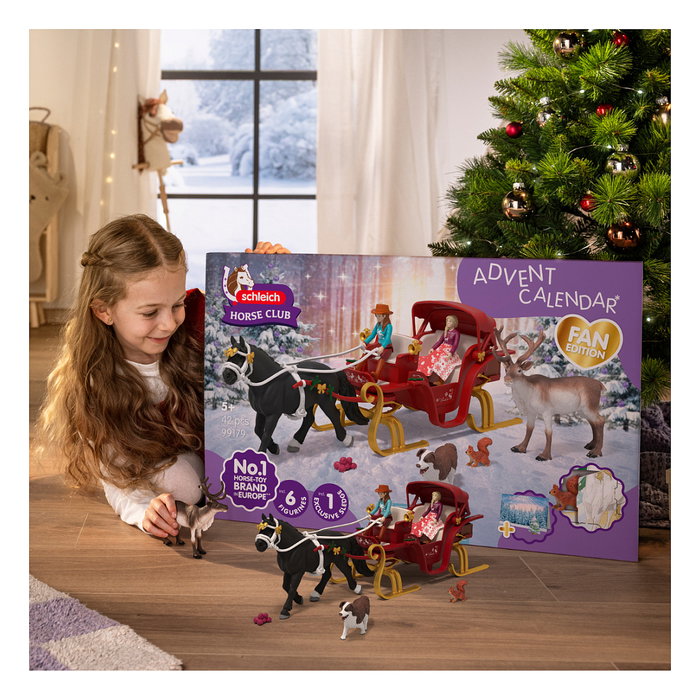 Schleich Horse Club Set de Adviento con Trineo de Navidad
