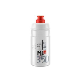 Elite Bidón Jet Transparente con Logo Rojo 350 ml