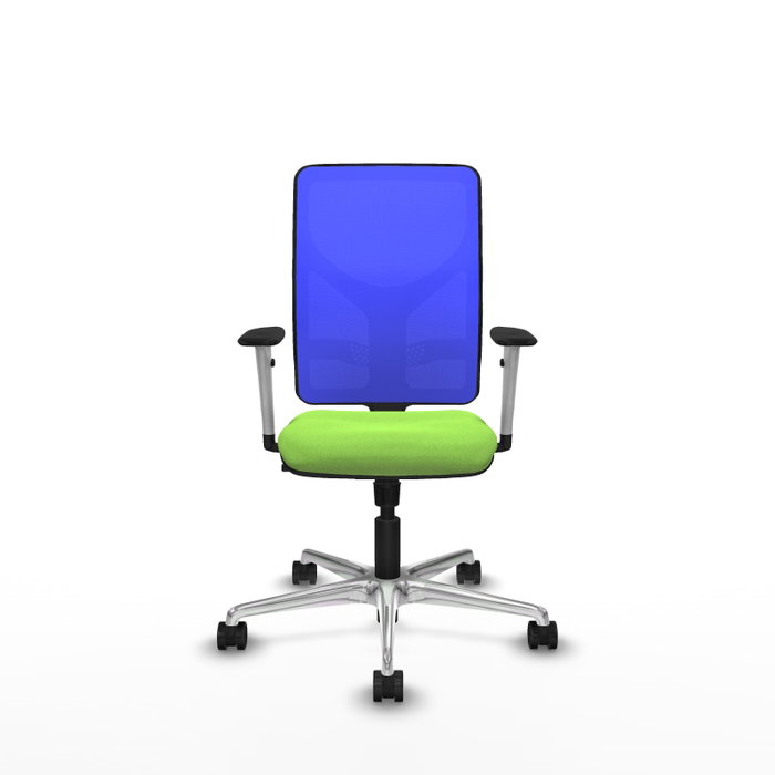 PIQUERAS Y CRESPO Silla de oficina Motilla con mecanismo Sincro, Pistacho y Azul