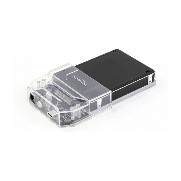 DeLOCK Estación de Acoplamiento USB Type-C para 1 x U.2 SSD, USB 3.2 Gen 2, 10 Gbit/s, Negro, Plug & Play, Soporte UASP, Compatible con Windows, Mac, Linux