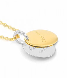 Secrecy Collar de Plata de Ley con Baño de Oro de 18k y Diamante