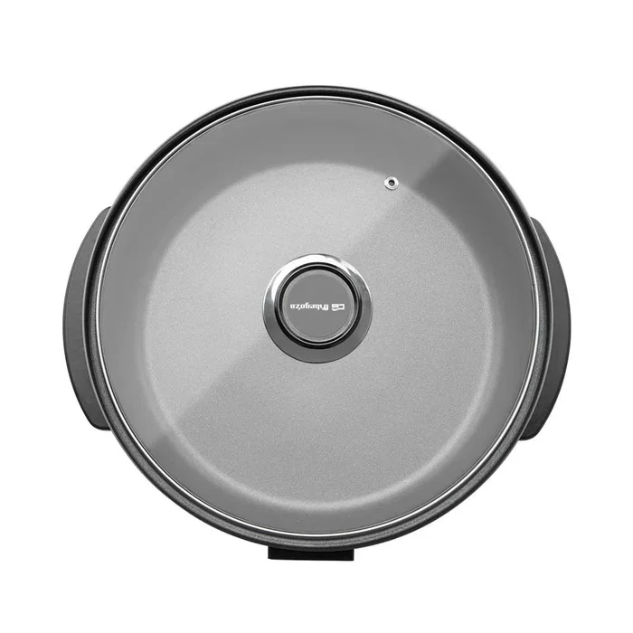 Orbegozo PZ 3090 Sartén Eléctrica de 1500W, 5L (30 cm diámetro) con Superficie Antiadherente, Tapa de Cristal y Termostato Regulable