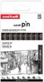 Uniball PIN Clásico II Set de 8 Rotuladores Calibrados Negro