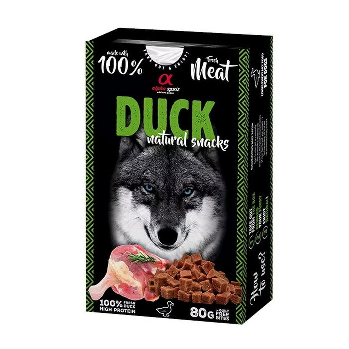 Alpha Spirit Canine Pato Natural Snack 6x80g
