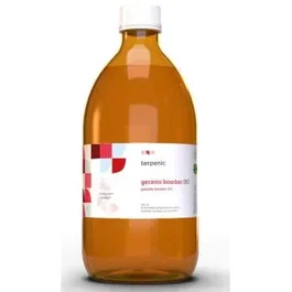 TERPENIC Hidrolato Bio de Agua de Geranio Bourbon 500 ml, Pelargonium X asperum, Certificación BioVidaSana, Uso Cosmético