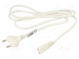 AKYGA Cable de alimentación H03VV-F 2x0,5mm2 CEE 7/16 a IEC C7 1,5m