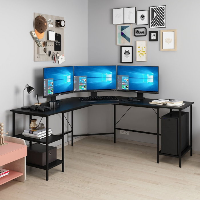 Hanah Home Mesa de Estudio 8537 Negra 180x76x60 cm