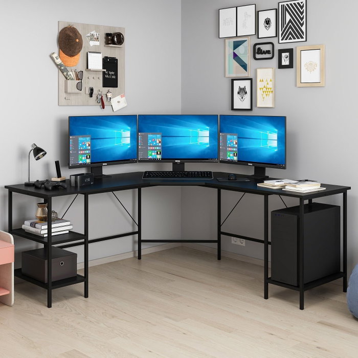 Hanah Home Mesa de Estudio 8537 Negra 180x76x60 cm