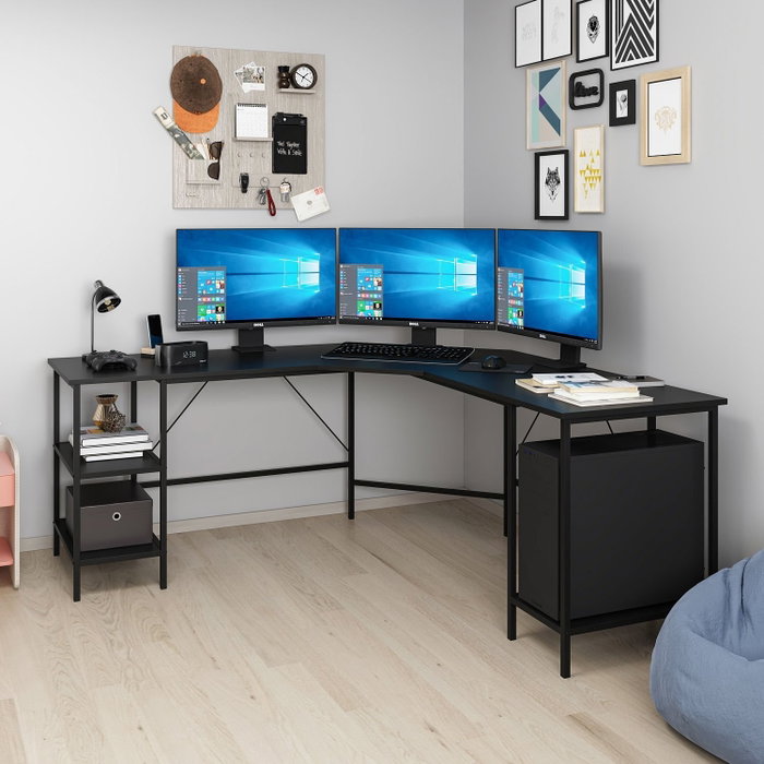 Hanah Home Mesa de Estudio 8537 Negra 180x76x60 cm