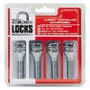 ABC Juego de Tornillos Antirrobo para Rueda TOR9962 - 4 Piezas, Rosca 12x125, Longitud 48 mm, Llave 17/19, Seguridad Llantas
