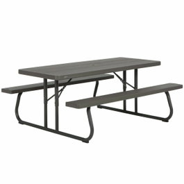 Color Baby Mesa de Picnic plegable marrón 183X145X74 cm