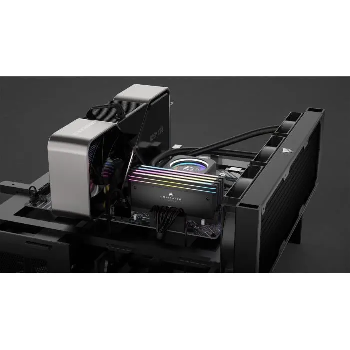 Memoria RAM - CORSAIR - Dominator Titanium RGB DDR5 - 64GB 2x32GB DIMM - 6000MT/s - Intel XMP 3.0 - 1.40V - Negro (CMP64GX5M2B6000C3