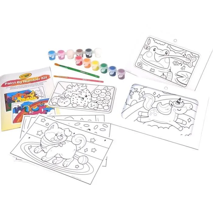 Crayola Kit de Pintura por Números con 6 Plantillas para Niños a Partir de 5 Años