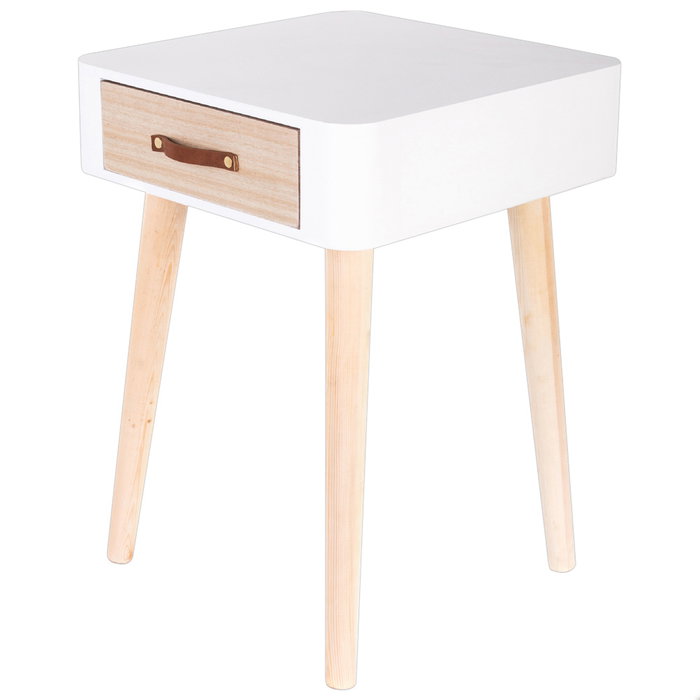 Home Deco Factory Mesita de Noche Blanca Escandinava Home Deco Factory Mesita de Noche Blanca Escandinava