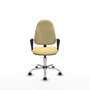PIQUERAS Y CRESPO Silla de oficina Algarra Crema con Base Cromada