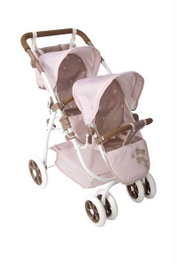 Muñecas Arias Coche Muñeca Gemelar Bear con Bolso Rosa y Marrón
