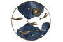 DKD Home Decor Decoración de Pared Metal Peces Coral Azul y Dorado