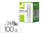Q-connect Clips de acero galvanizado de 32 mm, caja de 100 unidades