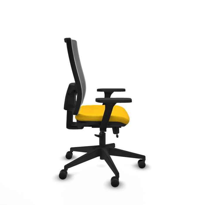 PIQUERAS Y CRESPO Silla de oficina Horna con mecanismo Sincro/Traslack, Amarillo y Gris