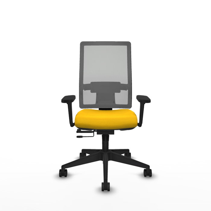 PIQUERAS Y CRESPO Silla de oficina Horna con mecanismo Sincro/Traslack, Amarillo y Gris