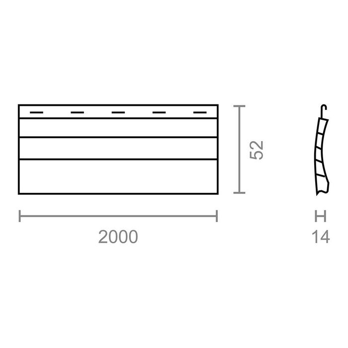 Micel Lama persiana PR24 Marfil PVC 52 mm x 2 m Grosor 14 mm