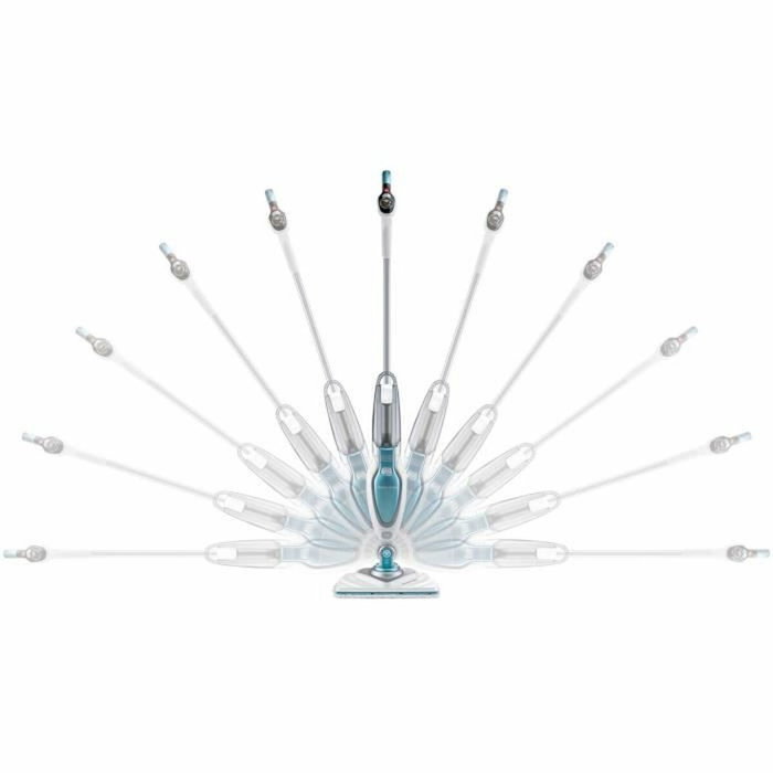 Black + Decker FSM1630-QS Limpiador a vapor de escoba Deluxe - 1600W - 460 ml - Blanco
