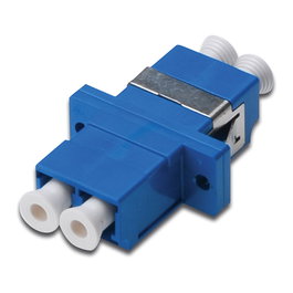 Digitus Acoplador de Fibra Óptica LC a LC Dúplex Monomodo OS2 Azul