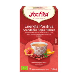 Yogi Tea Infusión Energía Positiva Arándanos Rojos e Hibisco 17 Bolsitas