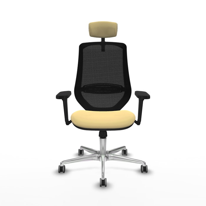 PIQUERAS Y CRESPO Silla de oficina Mardos con mecanismo Sincro Crema y Negro