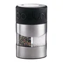 Bodum BOD0727015046716 Molinillo de Sal y Pimienta Combinado Doble Manual, Acero Inoxidable y Negro