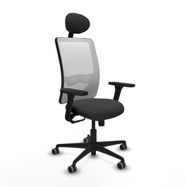 PIQUERAS Y CRESPO Silla de oficina Zulema Gris oscuro y Blanco